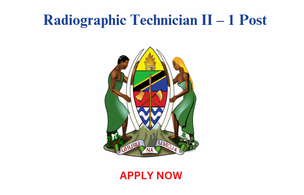 Job Opportunity: Radiographic Technician II – 1 Post